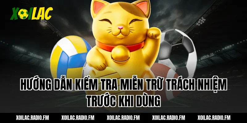 Hướng dẫn kiểm tra Miễn Trừ Trách Nhiệm trước khi dùng